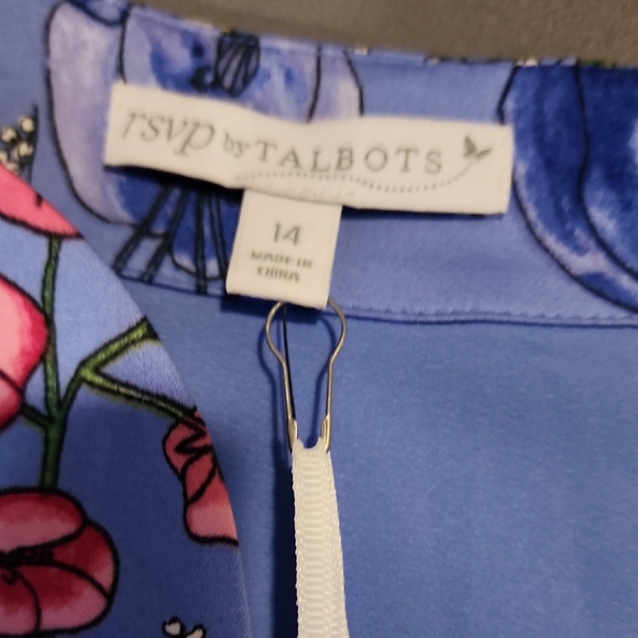 Talbots NWT Blue Floral Dress - Picture 3 of 9